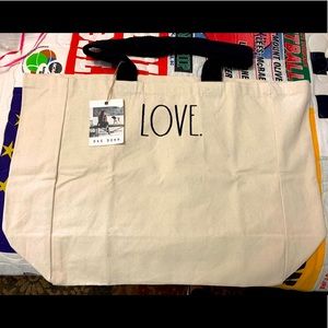 Rae Dunn LOVE canvas tote bag
